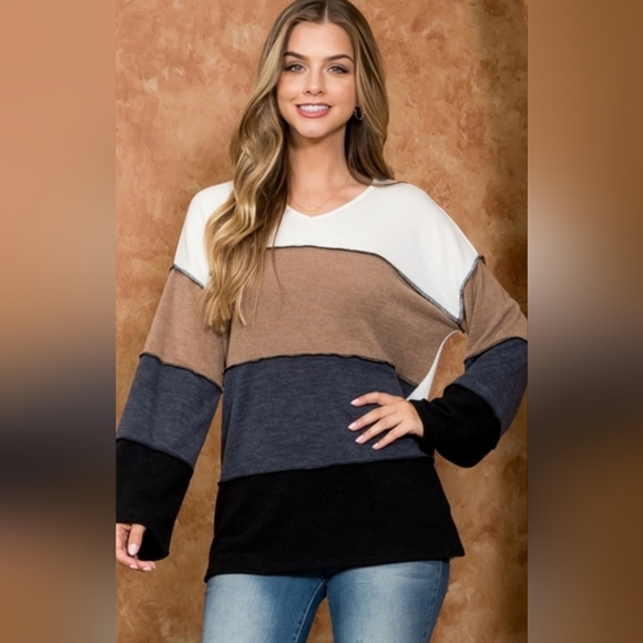 Butterfly Dsigns Sweaters - V Neck Top